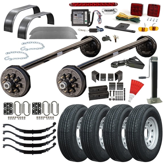 7000 lb TK Tandem Axle Bumper Pull Trailer Parts Kit - 14K Capacity Heavy Duty (Drop Complete Original Series), 85/00 (Loose Spring Seats)