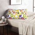 thumbnail image 5 of Plush Throw Pillow Covers, cartoon fruit colorful Pillow Cases with Invisible Zipper, Breathable Microfiber Pillow Cases Standard Size for Sleeping Bedroom Sofa Living Room 20x30, 5 of 5