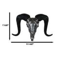 thumbnail image 3 of Silver Tribal Floral Scroll Tooled Filigree Corsican Ram Skull Wall Decor 11"W, 3 of 9