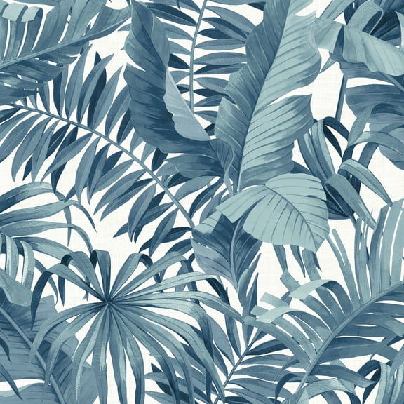 NuWallpaper Blue Maui Vinyl Peel And Stick Wallpaper, 216-in by 20.5-in, 30.75 sq. ft.