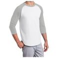 thumbnail image 4 of Yellow Rooster Men's Colorblock Raglan Jersey White/ Heather Grey XS, 4 of 6
