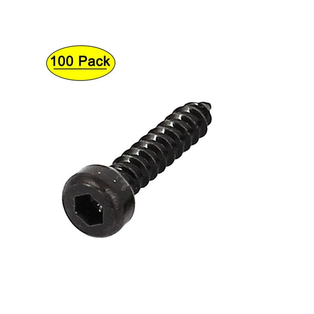Uxcell 2mm x 10mm Full Thread Carbon Steel Hex Head Self Tapping Screws