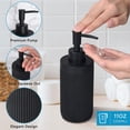 thumbnail image 4 of Juego de accesorios de baño Deobath, 5 piezas, negro mate, 4 of 6