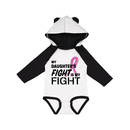 

Inktastic My Daughters Fight is my Fight- breast cancer awareness Gift Baby Boy or Baby Girl Long Sleeve Bodysuit