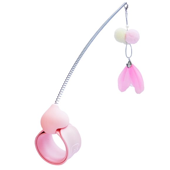 Cat Teaser Self Entertaining - Faux Feather Kitten Interactive Toy Pet Play Toy