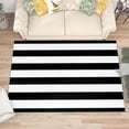 thumbnail image 2 of 6x9 Rug, Striped Rug Washable Non Slip Soft for Living Room Bedroom, Black and White Stripe Area Rug, Geometric Carpet, Striped Home Decor & Gifts, 2 of 7