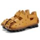 thumbnail image 1 of XIHAHA, zapatos planos de cuero genuino con fondo suave para mujer, sandalias de ocio con personalidad para mujer, sandalias Retro hechas a mano, 1 of 5