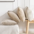 thumbnail image 4 of 4 Piece Set 18 x 18 Inch Sofa Bed 18 Inch Champagne Solid Square Set Sofa, 4 of 5