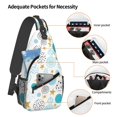 thumbnail image 3 of Lsque Gold Stars Blue Dots Pattern Pattern Cross Chest Bag Diagonally – Premium Durable Front Chest Sling with Adjustable Padded Strap, High-Capacity Storage, 3 of 8