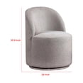 thumbnail image 6 of Ager Side Dining Swivel Chair-Curved Barrel Style-Gray Boucle Chenille, 6 of 10