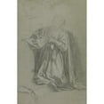 thumbnail image 2 of Francisco Bayeu y Subias 17x24 Black Ornate Framed Double Matted Museum Art Print Titled: The Virgin Annunciate (1769), 2 of 5