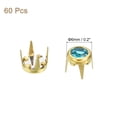 thumbnail image 2 of Uxcell 60Pcs Rhinestone Studs, 6mm Round Rivets Claw Beads Nailhead, Blue, 2 of 6