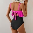 thumbnail image 3 of Dresfit Women's Sporty Three Piece Bikini Set - Matching Top, Bottom & Rash Guard Hot Pink L, 3 of 5