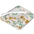 thumbnail image 2 of Bingfone Giraffe And Elephant Print Flannel Fleece Blanket Throw Blanket for Bed,Sofa,Couch,Travel,Camping(80"x60" ), 2 of 8