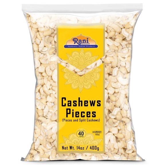 Rani Raw Cashews Halves and Pieces (uncooked, unsalted) 14oz (400g) ~ All Natural, No Preservatives | Vegan | NON-GMO | Kosher | Gluten Friendly