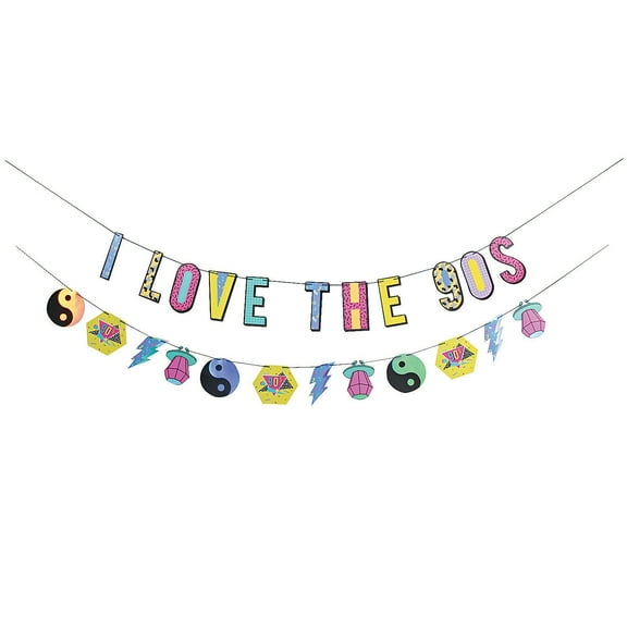 90S Garland - Party Decor - 2 Pieces