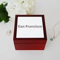 thumbnail image 4 of CafePress - San Francisco Stars And Stripes - Keepsake Box, Finished Hardwood Jewelry Box, Velvet Lined Memento Box, 4 of 5