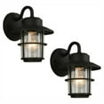 thumbnail image 2 of Hampton Bay 8.2 in. 1-Light Black Outdoor Wall Lantern Sconce (2-Pack), 2 of 2