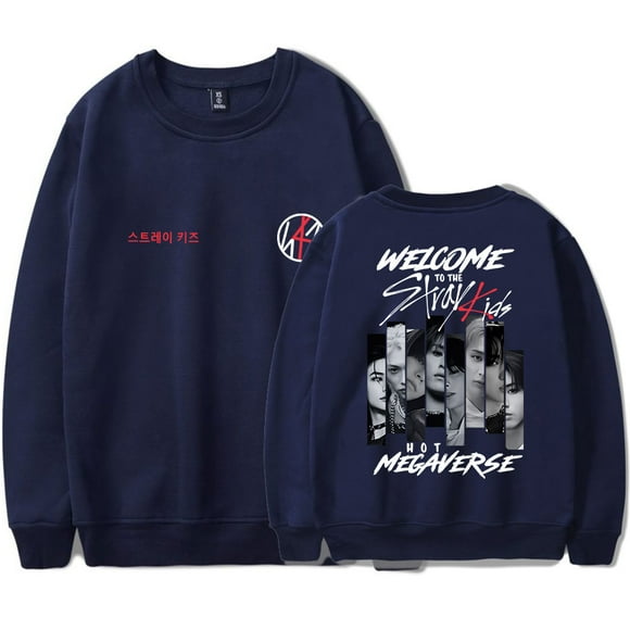 Stray Kids Merch Fashionable casual round neck unisex long sleeved pullover