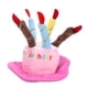 thumbnail image 4 of Sombrero ajustable de tela para mascotas, gatos, perros, cumpleaños, juguete interactivo, disfraz para sombreros de fiesta (rosa), 4 of 8