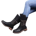 thumbnail image 4 of TIMIFIS Bottines Plates à Talon Bas pour Femmes Bottines Chelsea Hiver Automne Cadeaux de Noël pour Femmes, 4 of 6