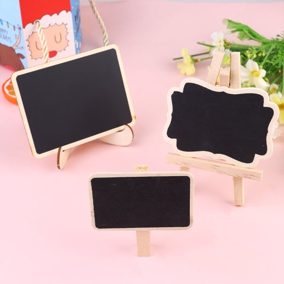 FRCOLOR Small Blackboard Message Memo Tag Easel Stand for Sign Baby