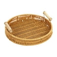 thumbnail image 4 of Bread Baskets Serving Trays Coffee Table Decor Food Organizer Tray Snack Serving Round M, 4 of 8