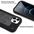 thumbnail image 4 of WANNGWE Magnetic Case Compatible with MagSafe Designed for iPhone 12 Pro Max Case , Full Body Rugged Heavy Duty [Military Grade Protection] Protective Cover for iPhone 12 Pro Max. (Black) DZ97-7093, 4 of 5