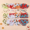 thumbnail image 7 of Uccdo 3Pcs Baby Girls Floral Print Swimsuit Toddler Halter Bikini Trunks Beach Hat Set 0-3Y, 7 of 7