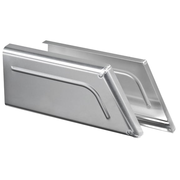 JEGS Aluminum Dash End Panels [Overall Dimensions: 10.325 in. Long x 4.620 in. High]