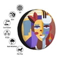 thumbnail image 5 of XMXY Abstract African Cute Female Spare Tire Cover, Universal Waterproof Cover for Jeep RV Tire Wheel Protection, 16 inch, 5 of 8