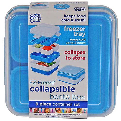33236 Cool Gear Freezer Gel Insulated 3 Piece Container Snack Stacker 