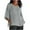 A10-Grey, variant on Linen Shirts for Women Summer Blouses Dressy Shirts Basic Tops 3/4 Sleeve Cotton Womens Tops Women's Tunics Cotton Gauze Tops T-Shirts for Women Plus Size Summer Outfits Linen Blouses Black L