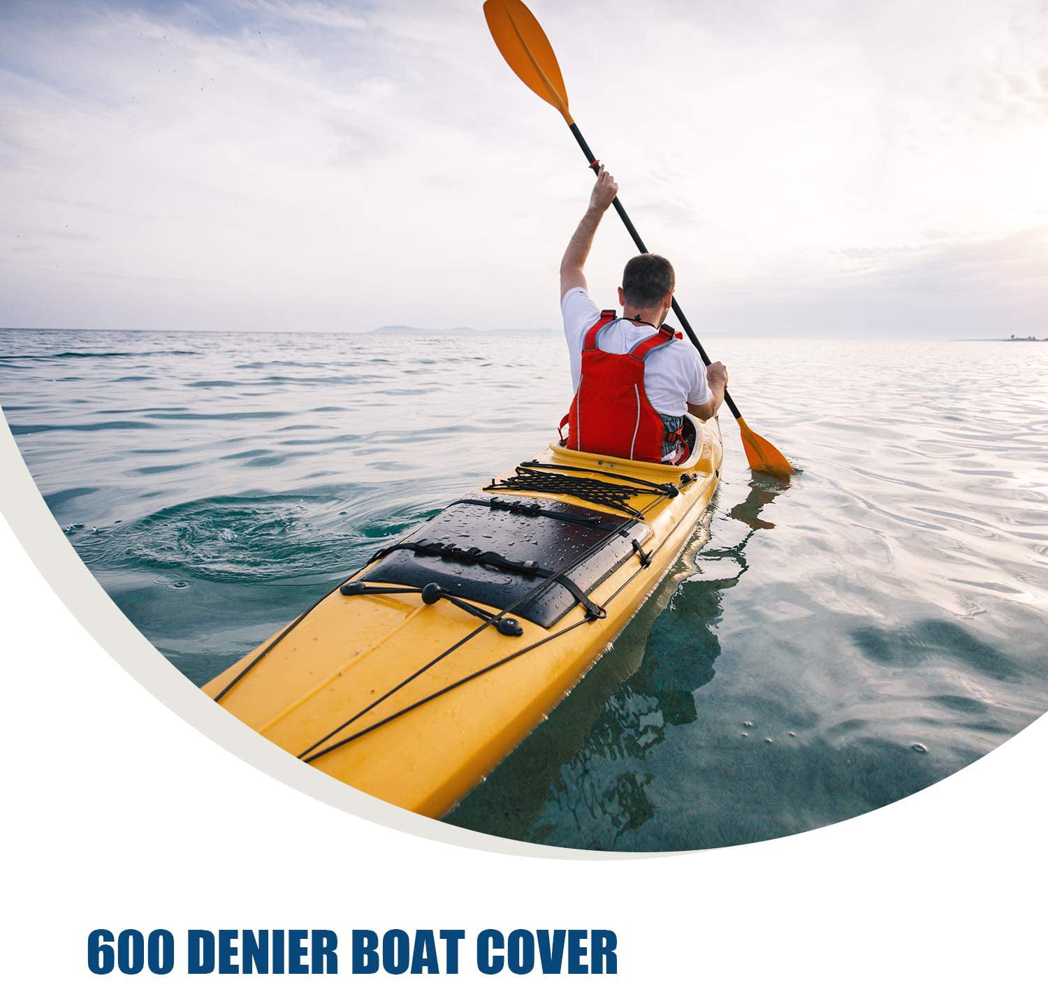 GOODSMANN Trailable Marine Grade Heavy Duty 600D Kayak Cover Canoe Cover Fits Fits 10ft Length Beam Width to 27 9921-0172-31 