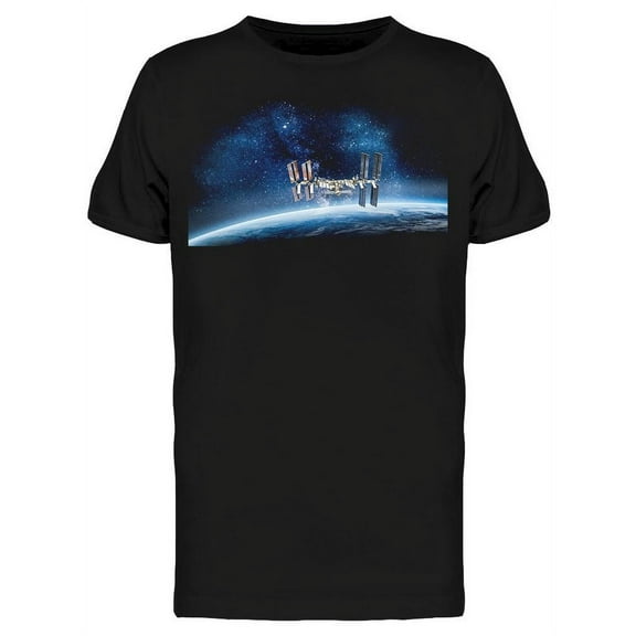 Space Station On Orbit T-Shirt Men -Image by Shutterstock, Male 3X-Large