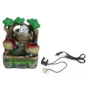 Small Desktop Fountain Rockery Flowing Water Ornament Table Decoration for Home OfficeUS Plug 110V