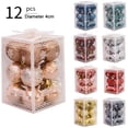 thumbnail image 4 of Sufanic 12Pcs Christmas Tree Balls Xmas Home Decor Glitter Baubles Party Wedding Ornaments, 4 of 7