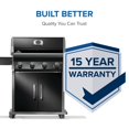 thumbnail image 5 of Napoleon Rogue 525 Propane Gas Grill, Black, Durable 4-Burner BBQ, 5 of 9