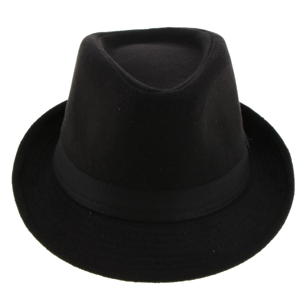 Wool Felt Fedora Hat Gentleman Fedora Hat Godfather Hat Gangster Mobster Hat Trilby Hat Short Brim Hat Manhattan Hat Hats Walmart
