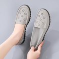 thumbnail image 3 of Women's Casual Loafers Slip On Leather Shoes Lightweight Casual Walking Shoes Female Moccasins Classic Penny Loafer Flats Boat Shoes, 3 of 9