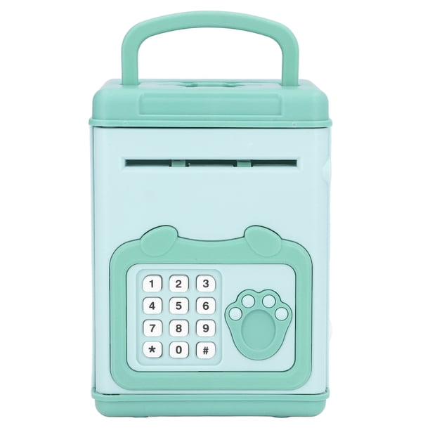 Alcancía Electrónica, Manija Interactiva Diseño Huella Digital Contraseña Efectivo Alcancía Papel De Desplazamiento Automático Con Cartulina Para Niños Para Almacenamiento ANGGREK AC7276