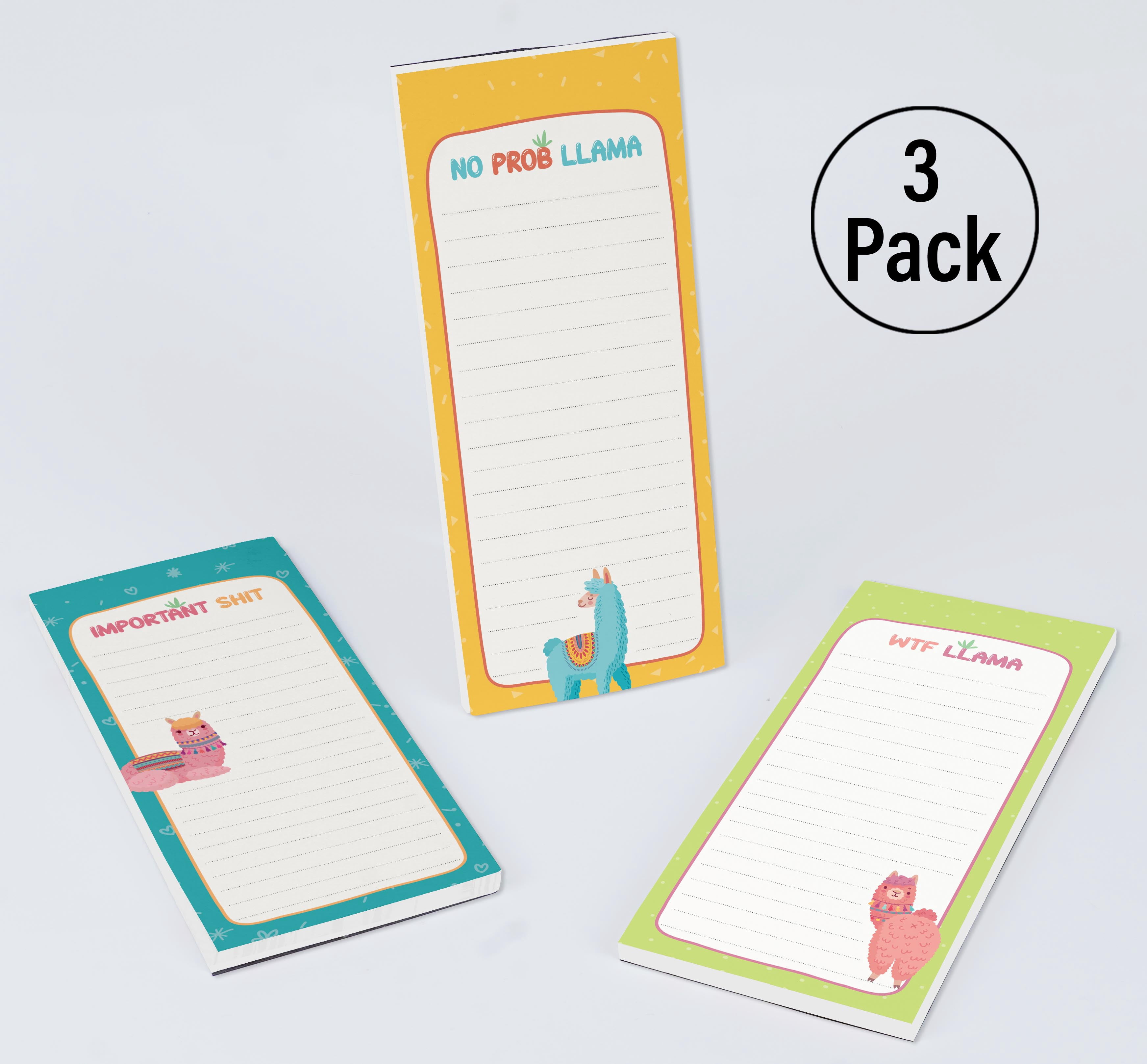 Inkdotpot Pack of 3 Magnetic Fridge To-Do List Notepads- Magnetic Memo Pads For Refrigerator-(50 Sheets Each)-1W