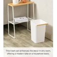 thumbnail image 2 of Yamazaki Home Trash Can, White, ABS Plastic, 2.5 gallons, 10 liters, Handles, No Assembly, 2 of 6