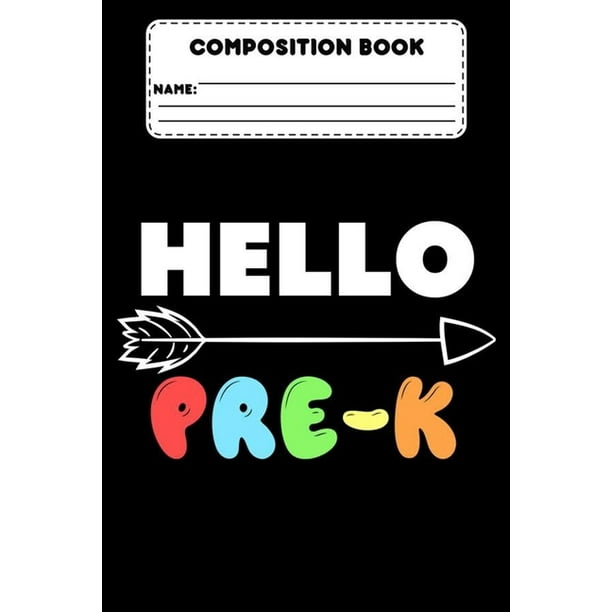 Composition Book Hello PreK Primary Composition Notebook Paper, Back