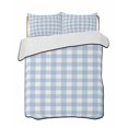 thumbnail image 2 of Light Blue Plaid Twin Size Down Alternative Comforter, Lightweight Comforter Quilt Bedding Set with Pillow Shams Modern Minimalist Country All Seasons Bed Comforter Duvet Insert 68"x86", 2 of 7