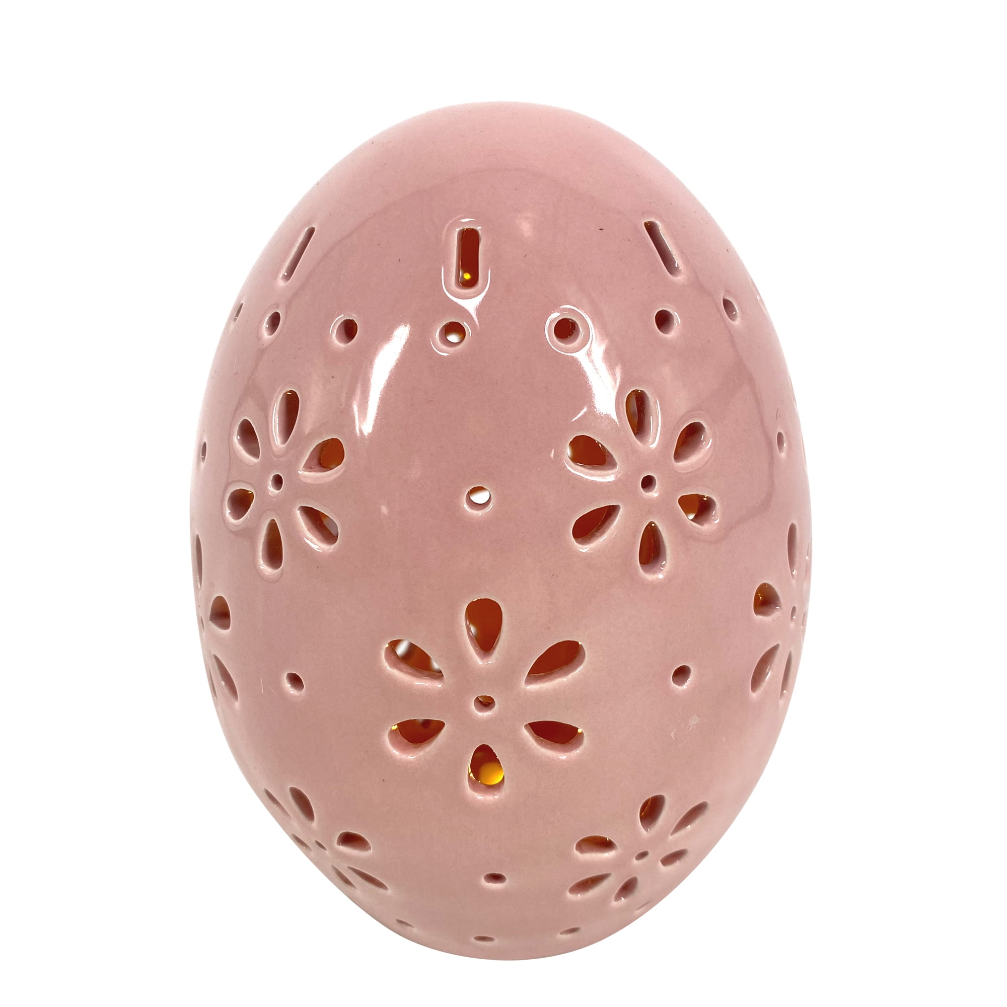 Way to Celebrate Pink Ceramic Egg Table Top