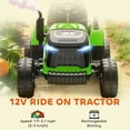 thumbnail image 4 of Qaba Tracteur pour Enfants avec Trailor, Voiture pour Enfants 12V, Vert, 4 of 10