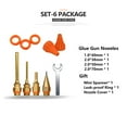 thumbnail image 1 of 18Pcs/set Glue Gun Copper Nozzle Small-bore Long Short Large Diameter Accessories To Send Wrench / Gum Cover For Home DIY, Christmas Gifts, Crafts ,Fireproof, 1 of 8