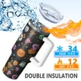 thumbnail image 5 of Colorful Halloween Icons Pattern Tumbler with Handle and Lid,40oz Double Wall Vacuum Insulated Tumbler,Cups Gift for Women and Men, 5 of 7