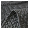 thumbnail image 4 of 3-Piece 100% Cotton Oversized Bedspread Lightweight Quilt Coverlet Embroidery Farmhouse Bedding Set T0 (Dark Grey, King (118"x106")), 4 of 8